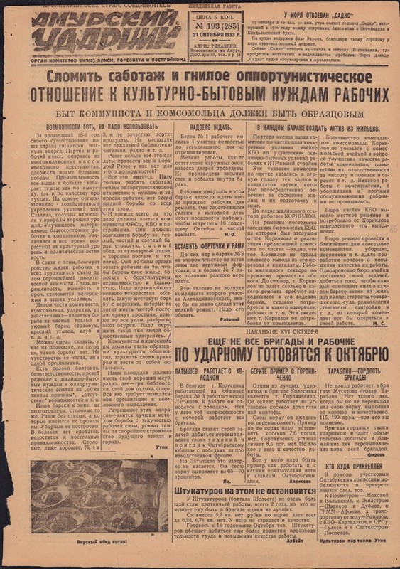 Амурский ударник 285