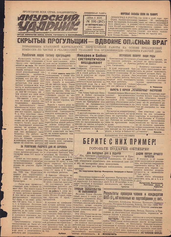 Амурский ударник 287