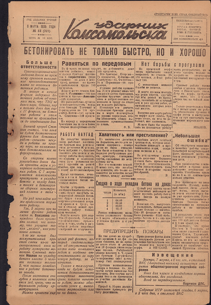 Ударник Комсомольска 701